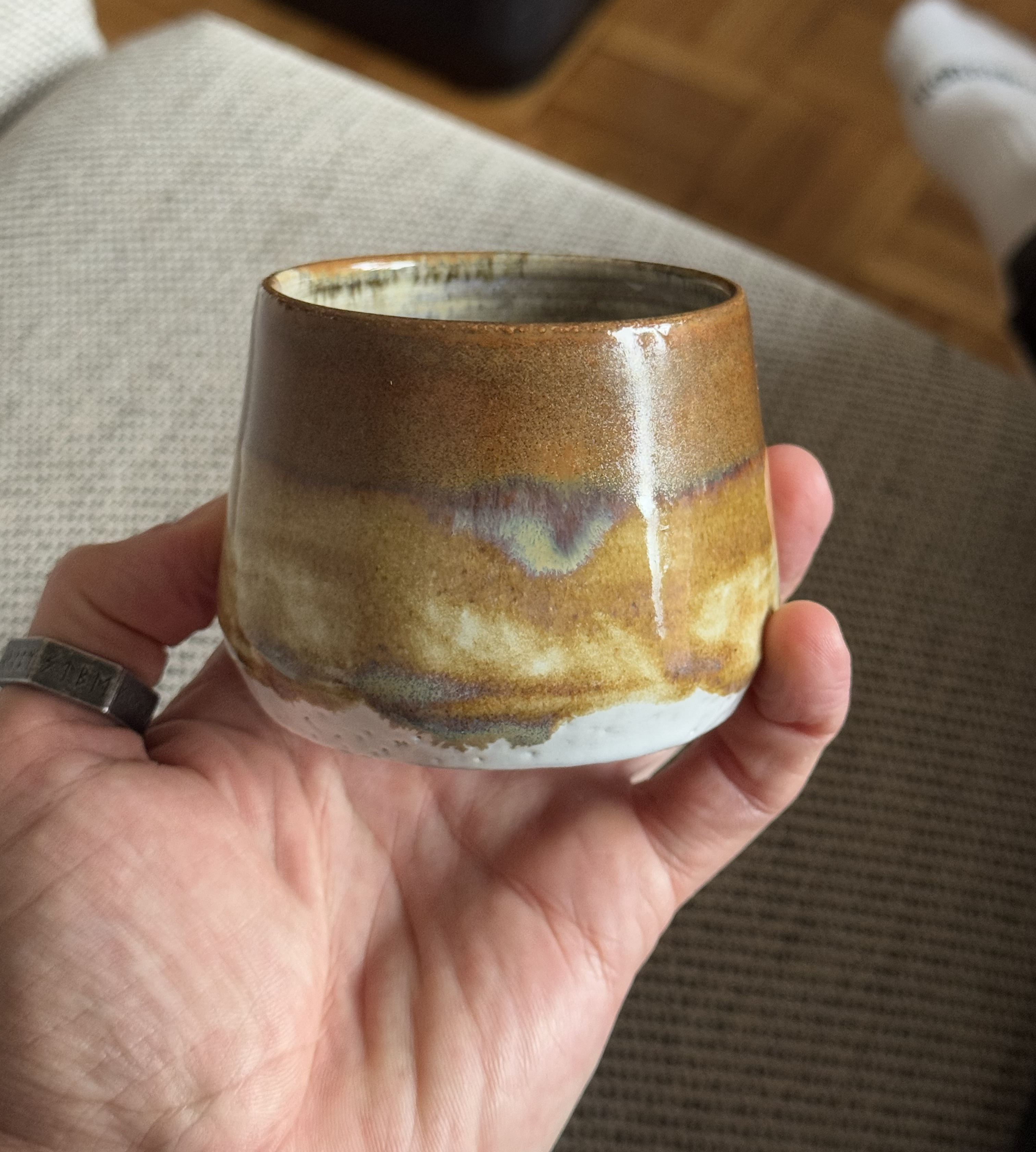 Wheel-thrown ceramic piece by Hamish Patten